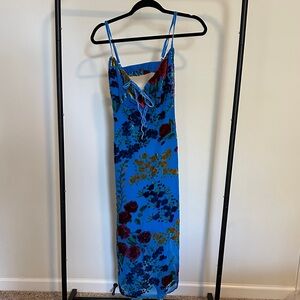Floral Blue Maxi Dress
